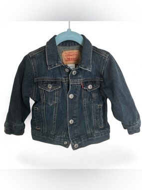 Baby toddler Levi’s dark blue denim jacket 18 months